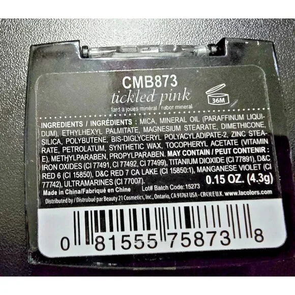 L.A. Colors Tickled Pink Blush CMB873 3-Pack • Silky Buildable Cheek Color - Picture 6 of 6